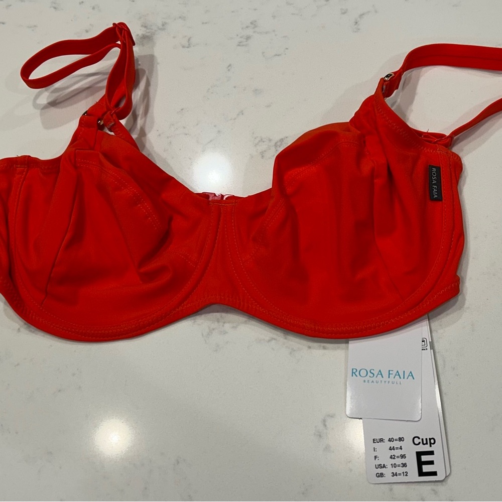 Anita Red Underwire Bikini Top